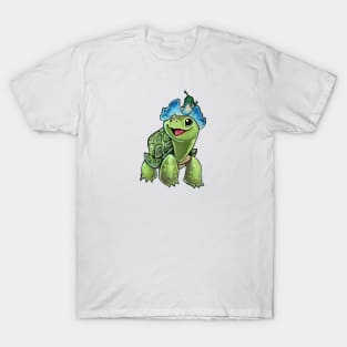 Turtle flower hat T-Shirt